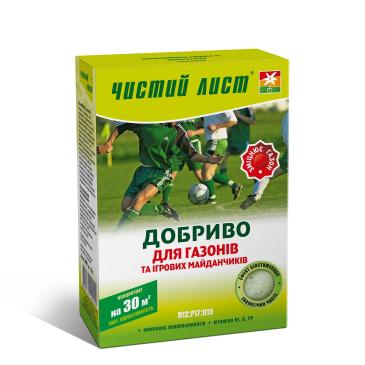 Добриво мінеральне Чистий лист N12:P17:K15 Для газонів, 300 г фото 1