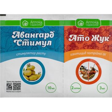 Инсектицид АТО Жук к.с.3 мл + Авангард Стимул в.р. 10 мл фото 1